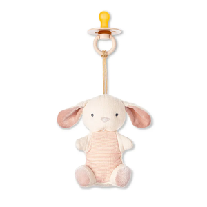 BITZY PAL NATURAL RUBBER PACIFIER & STUFFED ANIMAL | BUNNY