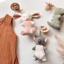 Load image into Gallery viewer, BITZY PAL NATURAL RUBBER PACIFIER &amp; STUFFED ANIMAL | BUNNY
