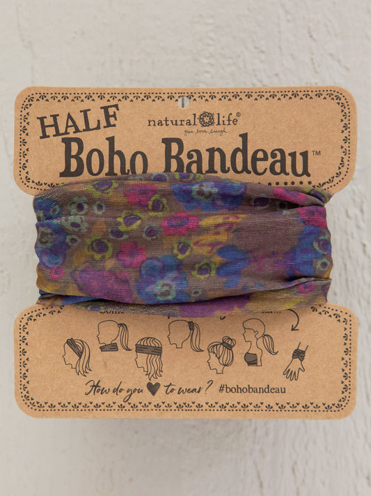 Half Boho Bandeau | Grey Dusty Floral